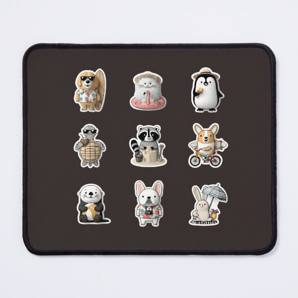 Item preview, Cute Summer Beach Animals Sticker Pack designed and sold by MegaNovaArt.