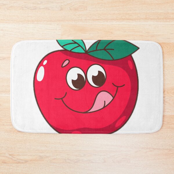 Item preview, Cute Smiling Red Apple Cartoon Character designed and sold by DailyDoodlesBySumbul.
