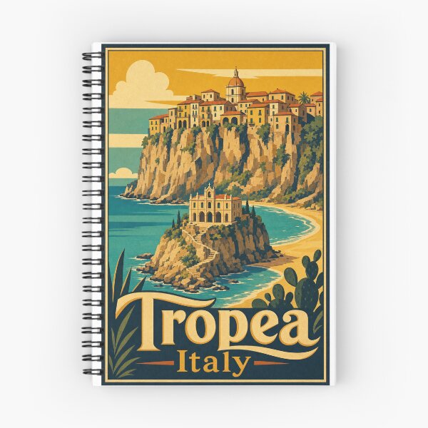 Item preview, Tropea Italy Travel Souvenir Retro Illustration designed and sold by VisualArtsOasis.