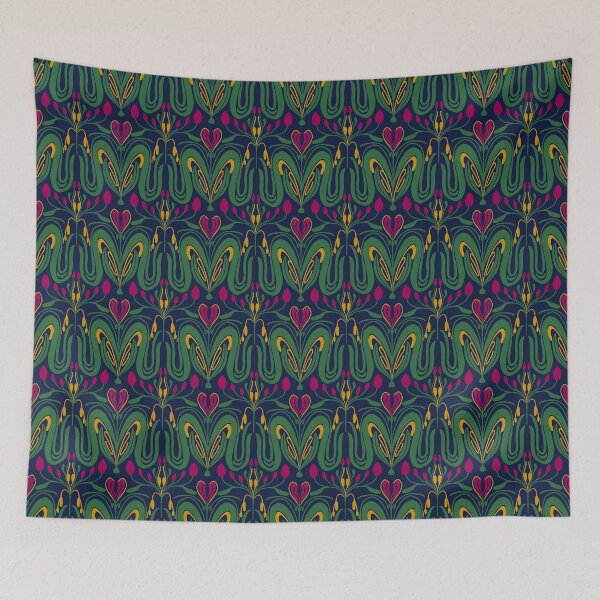 Item preview, Art Nouveau Twist Navy designed and sold by SMartin.