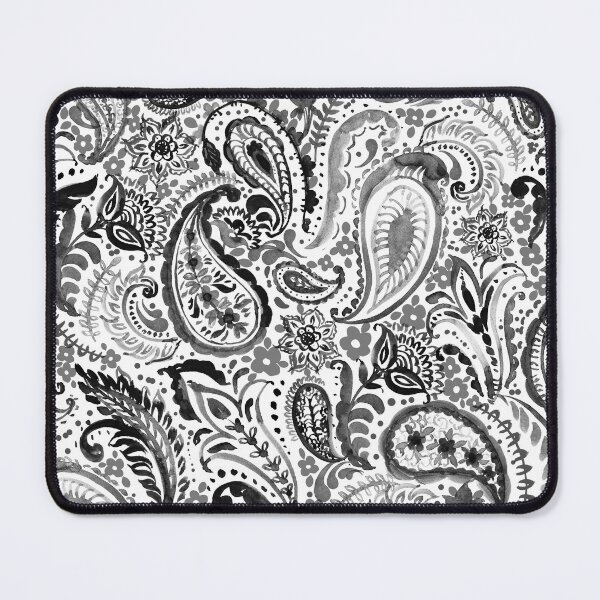 Item preview, Paisley pattern in black and white designed and sold by bokasin.