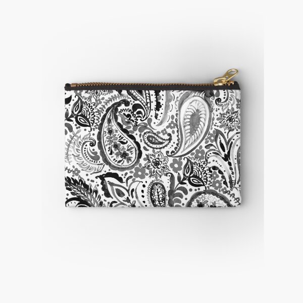 Item preview, Paisley pattern in black and white designed and sold by bokasin.