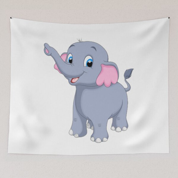 Item preview, Cute Little Baby Elephant Cartoon designed and sold by DailyDoodlesBySumbul.