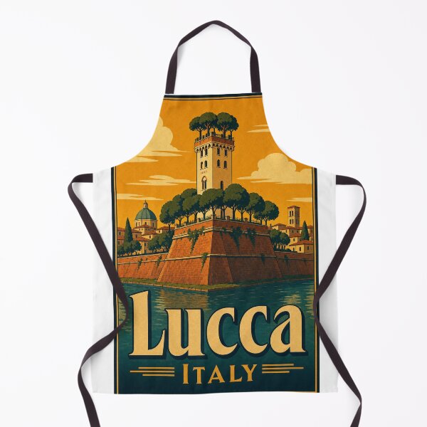 Item preview, Lucca Italy Travel Souvenir Retro Illustration designed and sold by VisualArtsOasis.