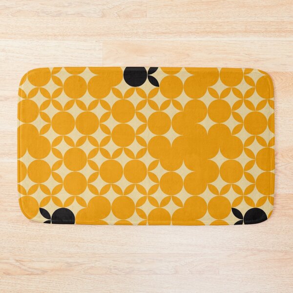Item preview, Beige Seventies pattern with black fruits in a yellow background  designed and sold by StefanStudioArt.
