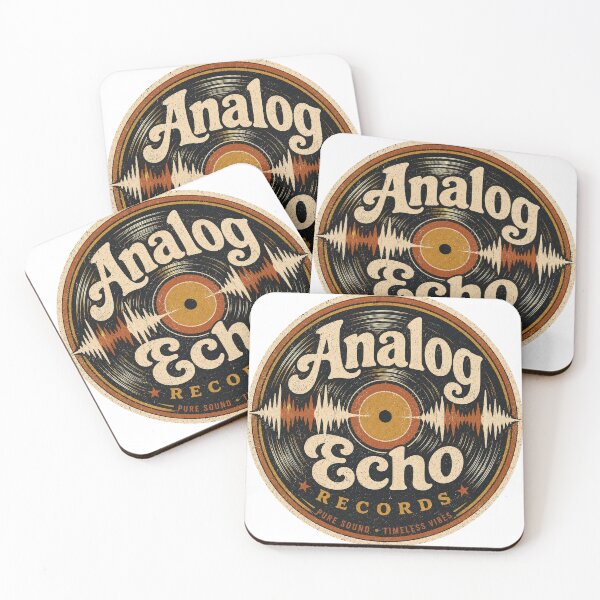 Item preview, Analog Echo Records - Vintage Record Label designed and sold by Golden Era Studio.