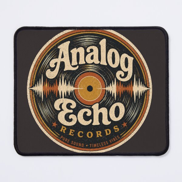 Item preview, Analog Echo Records - Vintage Record Label designed and sold by JustResultsCo.