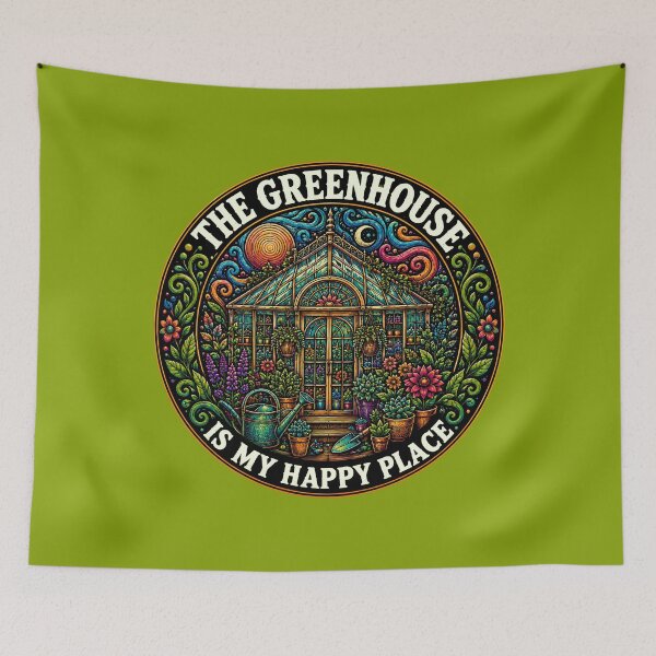 Item preview, The Greenhouse Is My Happy Place designed and sold by Victor Shadehorn.