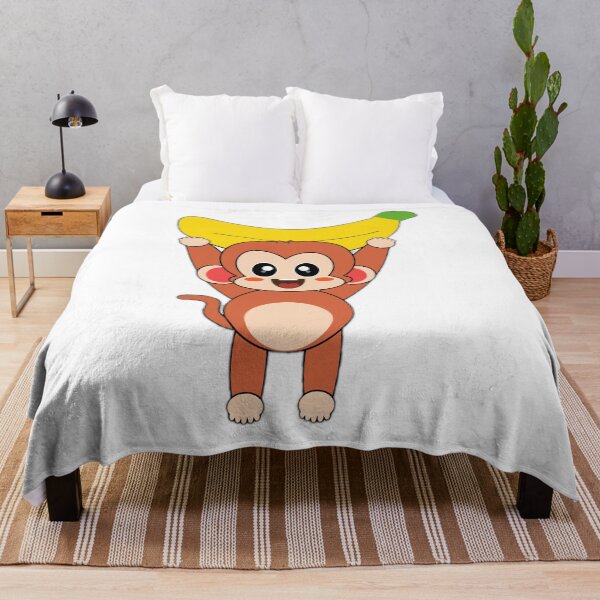 Item preview, Cute Cartoon Monkey Holding A Banana designed and sold by DailyDoodlesBySumbul.