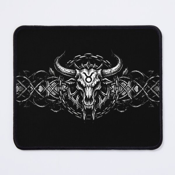 Item preview, Taurus Zodiac Gothic Tribal Ornament Vignette designed and sold by DarkOriginArts.