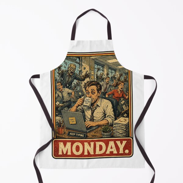 Item preview, Monday Zombie Office Retro designed and sold by wizooo411.