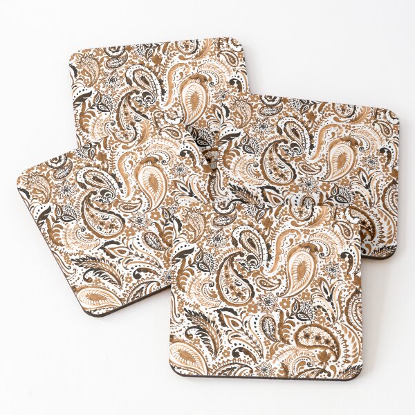 Item preview, Paisley pattern in coffee brown designed and sold by bokasin.