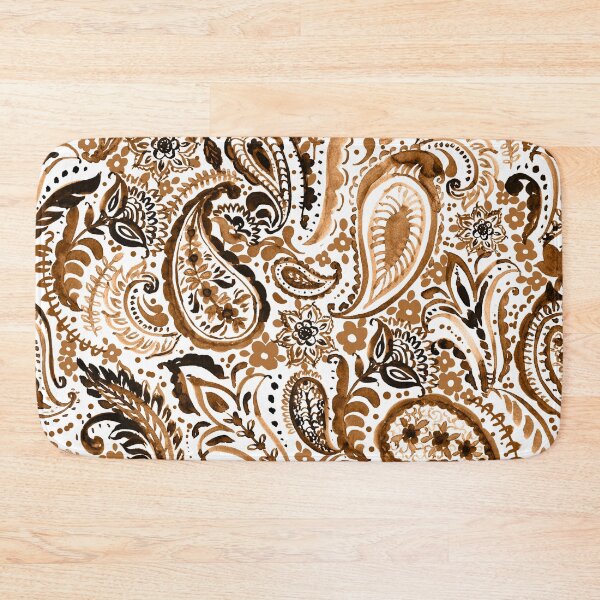 Item preview, Paisley pattern in coffee brown designed and sold by bokasin.