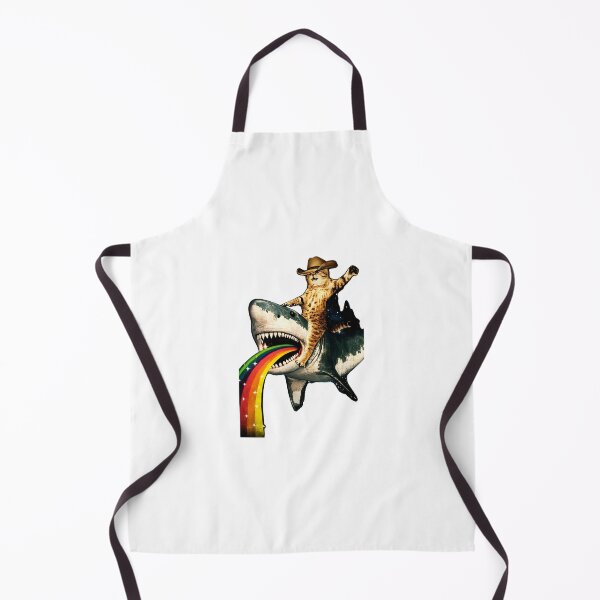 Item preview, Cowboy Cat Riding a Rainbow Shark | Chaotic Meme Aesthetic designed and sold by jeehh.