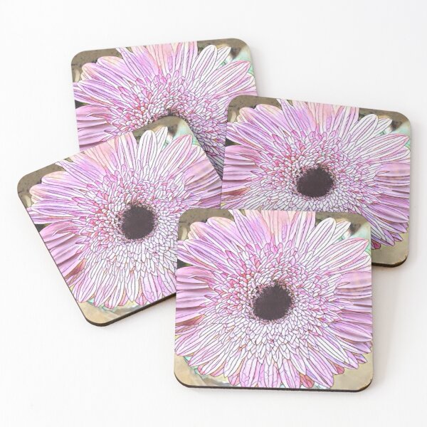 Item preview, Abstract Impressionist Pink Gerbera Daisy Pastel Digital Art designed and sold by BalkanBloom.