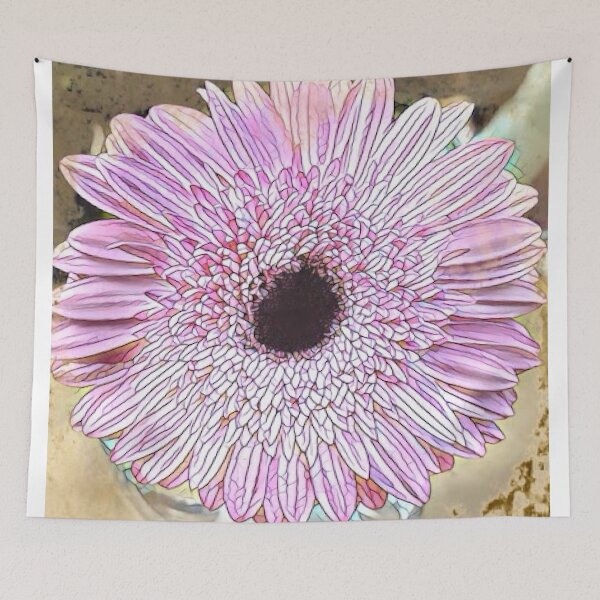 Item preview, Abstract Impressionist Pink Gerbera Daisy Pastel Digital Art designed and sold by BalkanBloom.