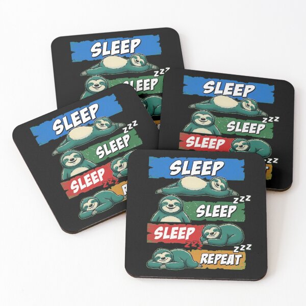Item preview, Sleep Sleep Repeat Lazy Sloth Design designed and sold by TshirtsOnline-.