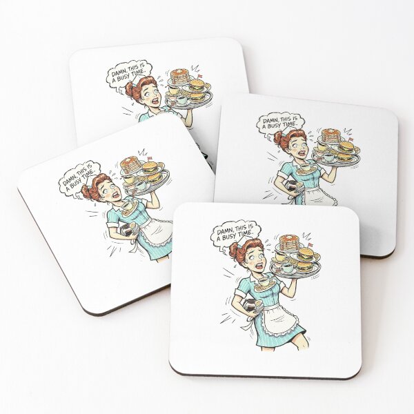 Item preview, Busy Time Waitress Funny Vintage designed and sold by JMS-Artvintage.