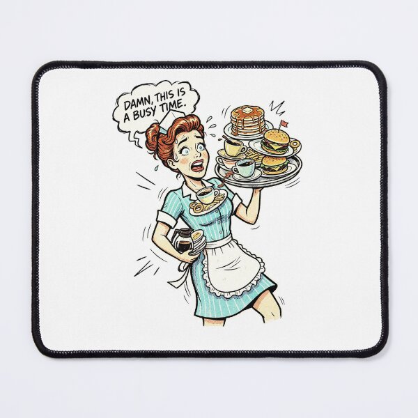 Item preview, Busy Time Waitress Funny Vintage designed and sold by JMS-Artvintage.