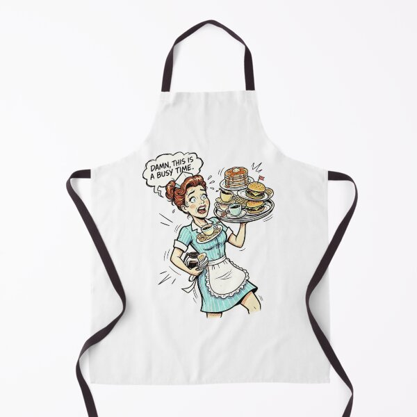 Item preview, Busy Time Waitress Funny Vintage designed and sold by JMS-Artvintage.