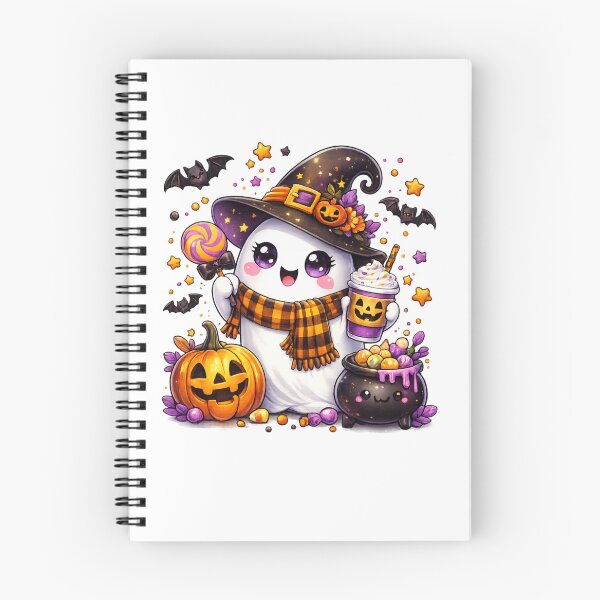 Item preview, Cute Kawaii Halloween Ghost Girl Sticker PNG | Pumpkin & Coffee Ghost | Transparent Background designed and sold by ashwin131.