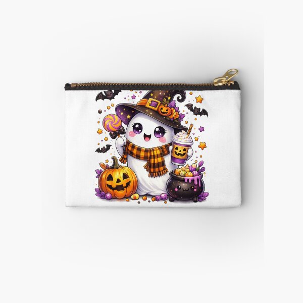 Item preview, Cute Kawaii Halloween Ghost Girl Sticker PNG | Pumpkin & Coffee Ghost | Transparent Background designed and sold by ashwin131.