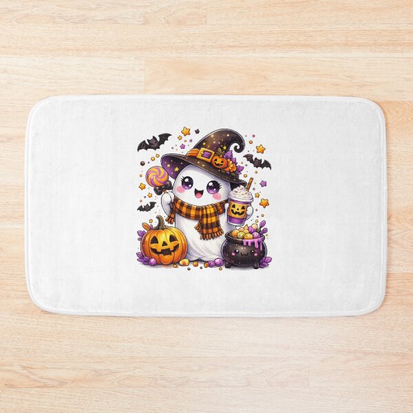 Item preview, Cute Kawaii Halloween Ghost Girl Sticker PNG | Pumpkin & Coffee Ghost | Transparent Background designed and sold by ashwin131.