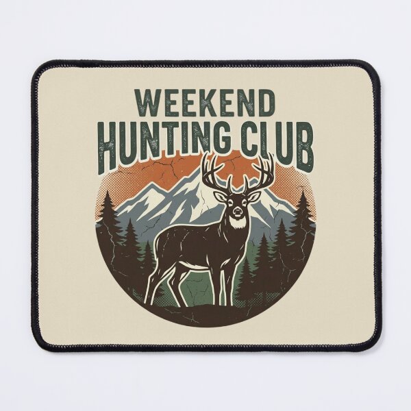 Item preview, Weekend Hunting Club Vintage Retro Sunset Whitetail Buck designed and sold by PACS0011.