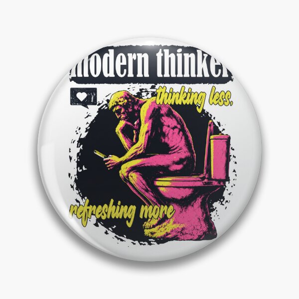 Item preview, Modern Thinker Funny Toilet – Thinking Less Refreshing More designed and sold by HB Shirts.