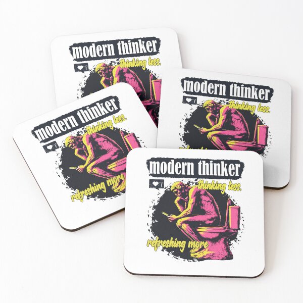 Item preview, Modern Thinker Funny Toilet – Thinking Less Refreshing More designed and sold by HB Shirts.