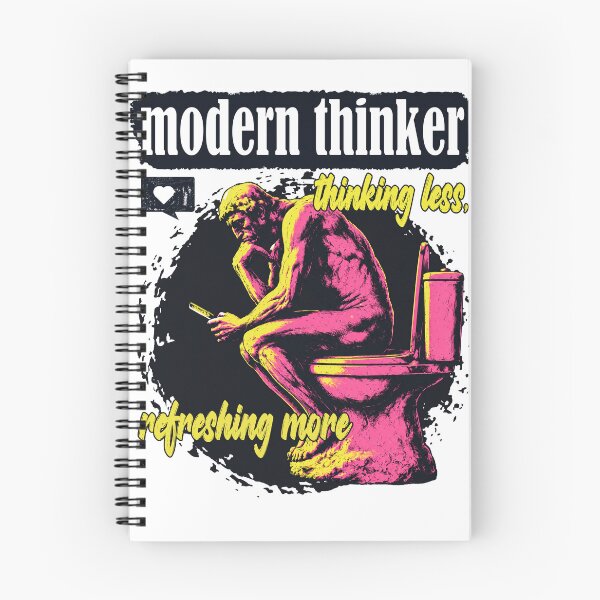 Item preview, Modern Thinker Funny Toilet – Thinking Less Refreshing More designed and sold by HB Shirts.