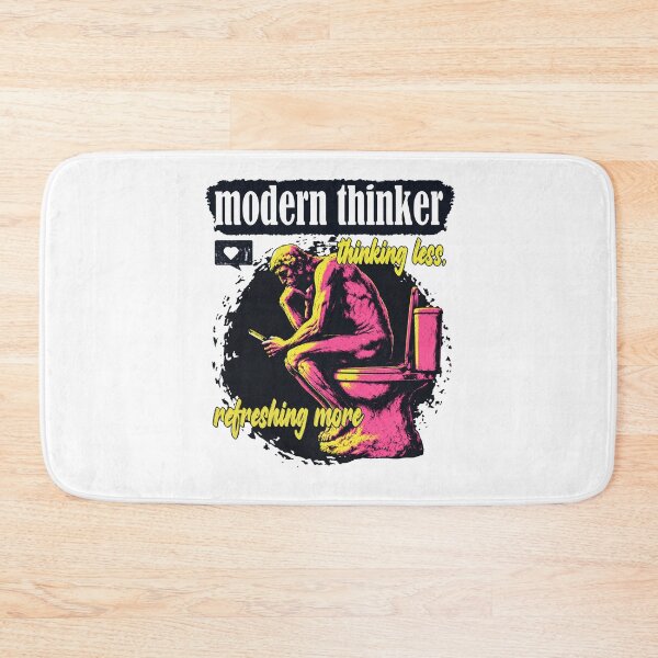Item preview, Modern Thinker Funny Toilet – Thinking Less Refreshing More designed and sold by HB Shirts.