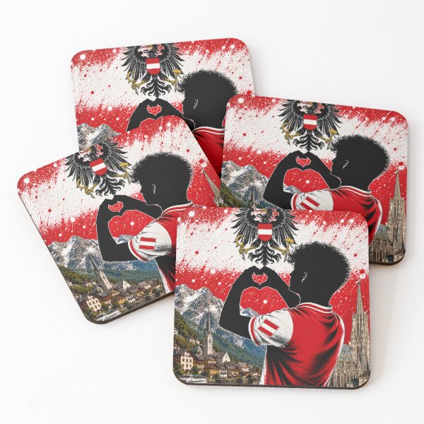 Item preview, Austria Pride Heart Hands Art designed and sold by BagFactoryUK.