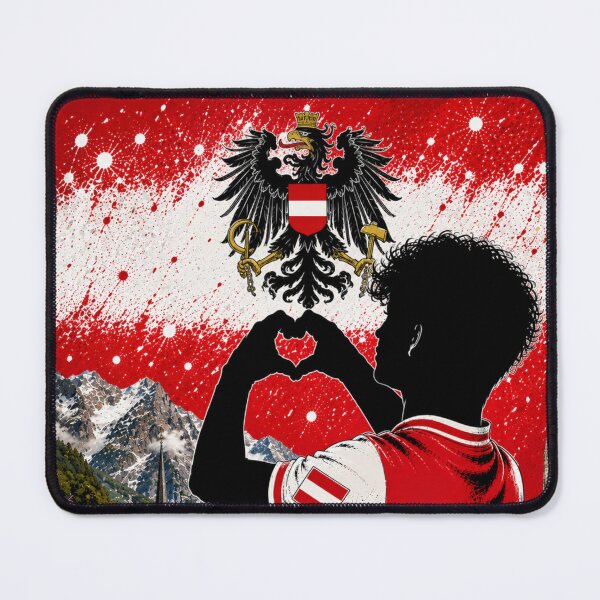 Item preview, Austria Pride Heart Hands Art designed and sold by BagFactoryUK.