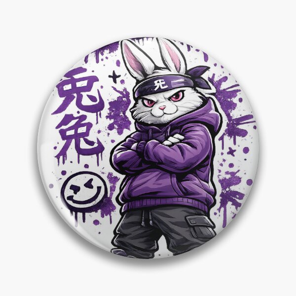 Item preview, Street Gang – Urban Purple Bunny Mascot Design designed and sold by AVINN-SENPAI.