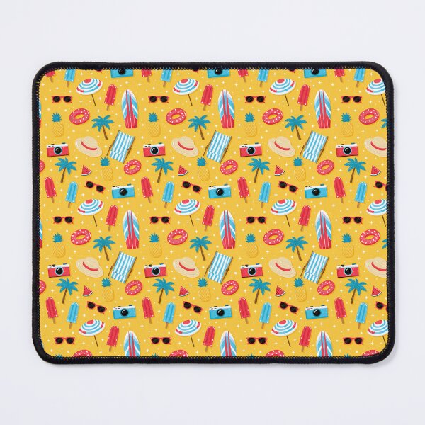 Item preview, Sunny Summer Pattern – Tropical Beach Icons designed and sold by helgekerler.