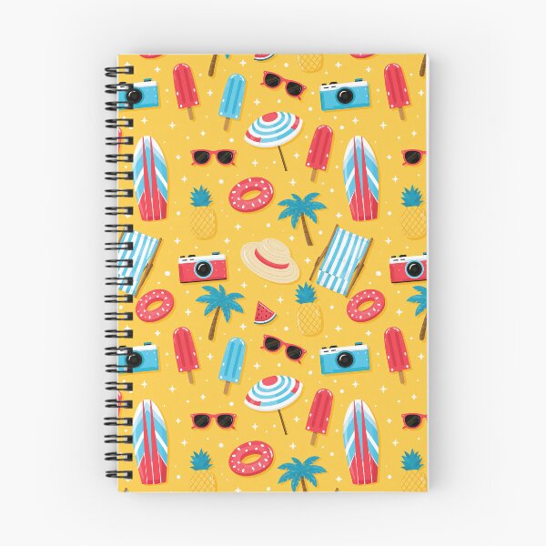 Item preview, Sunny Summer Pattern – Tropical Beach Icons designed and sold by helgekerler.