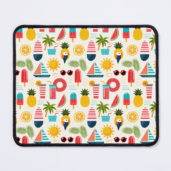 Item preview, Summer Vacation Pattern – Beach Holiday Icons designed and sold by helgekerler.