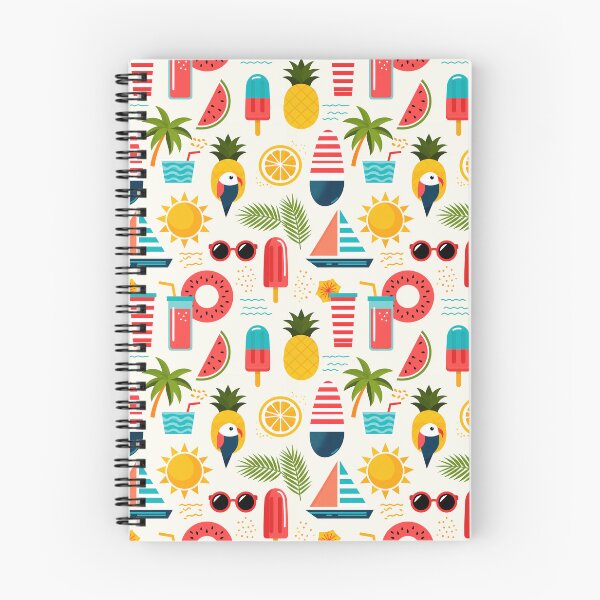 Item preview, Summer Vacation Pattern – Beach Holiday Icons designed and sold by helgekerler.