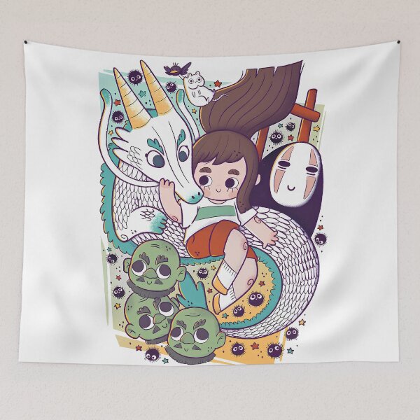 Item preview, Cute kawaii girl [[kiki's]] go -%[ghiblis]%- aways dragon and ghost designed and sold by arcaneaeri.