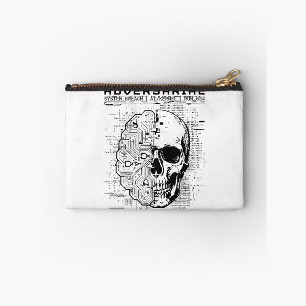 Item preview, Adversarial Cyberpunk Skull T-Shirt - AI Circuit Brain Streetwear Graphic Tee - Tech Wear System Breach Apparel, Futuristic Matrix Code Hacker Shirt, Edgy Edgy Alt Clothing designed and sold by justyna-s28.