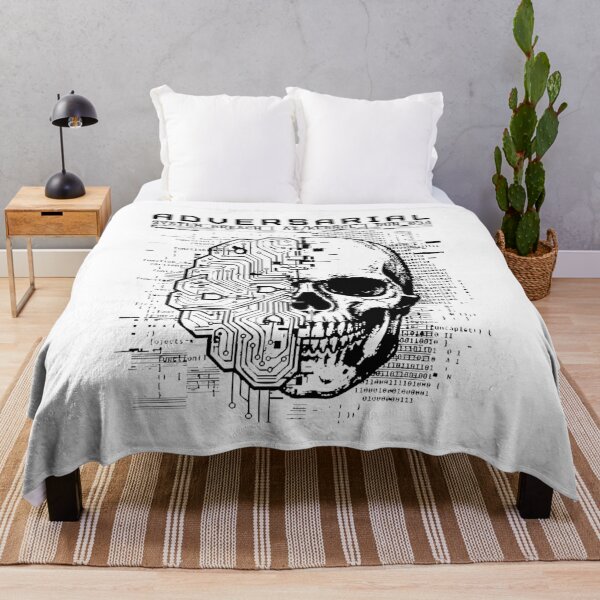 Item preview, Adversarial Cyberpunk Skull T-Shirt - AI Circuit Brain Streetwear Graphic Tee - Tech Wear System Breach Apparel, Futuristic Matrix Code Hacker Shirt, Edgy Edgy Alt Clothing designed and sold by justyna-s28.