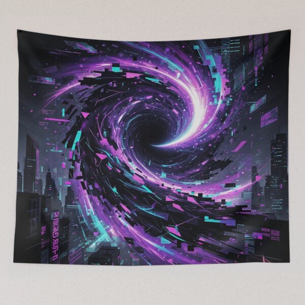 Item preview, Cyberpunk Neon Vortex in City designed and sold by Pioneer Spirit Market.