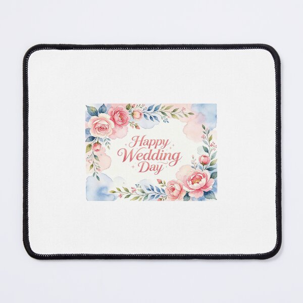 Item preview, Happy wedding day picture with colourful flowers designed and sold by carlsmart1.