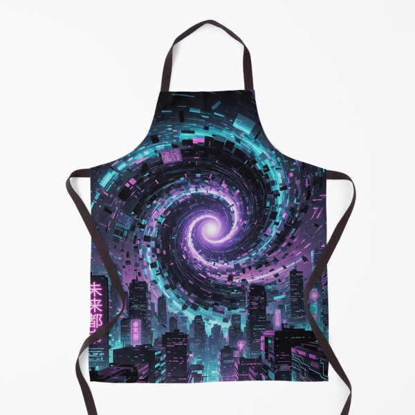 Item preview, Cyberpunk Neon Vortex Portal Over City designed and sold by Pioneer Spirit Market.