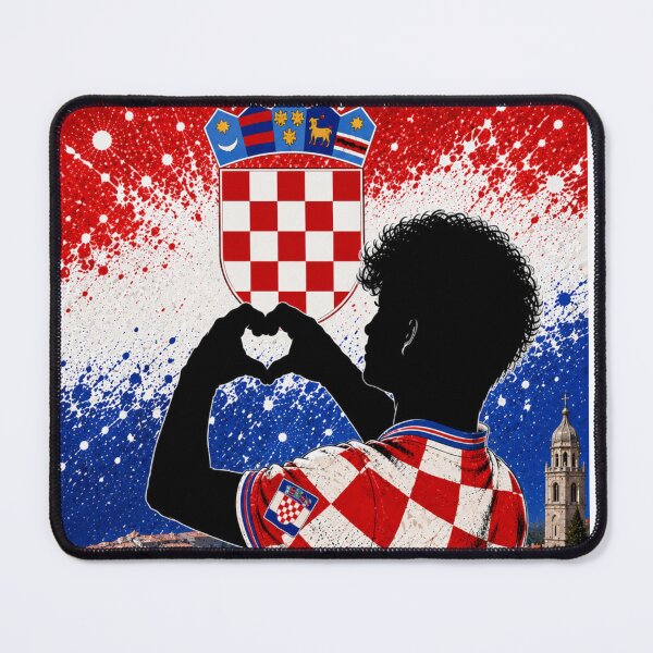 Item preview, Croatia Pride Heart Hands Art designed and sold by BagFactoryUK.