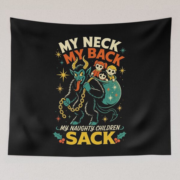 Item preview, Krampus Naughty Children Sack Christmas Humor designed and sold by Victor Shadehorn.