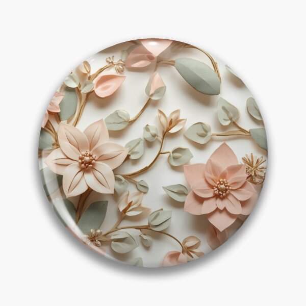 Item preview, Elegant 3D Paper Flower Wall Art | Soft Pastel Floral Digital Print designed and sold by Velmart.