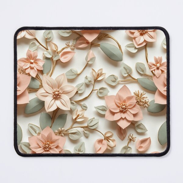 Item preview, Elegant 3D Paper Flower Wall Art | Soft Pastel Floral Digital Print designed and sold by Velmart.