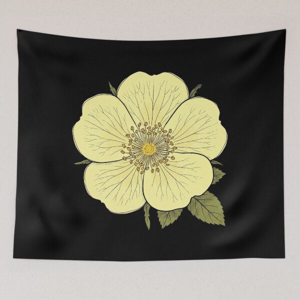 Item preview, The Missionary's Anomaly: Rosa Hugonis Botanical Print designed and sold by FreiherrPK.